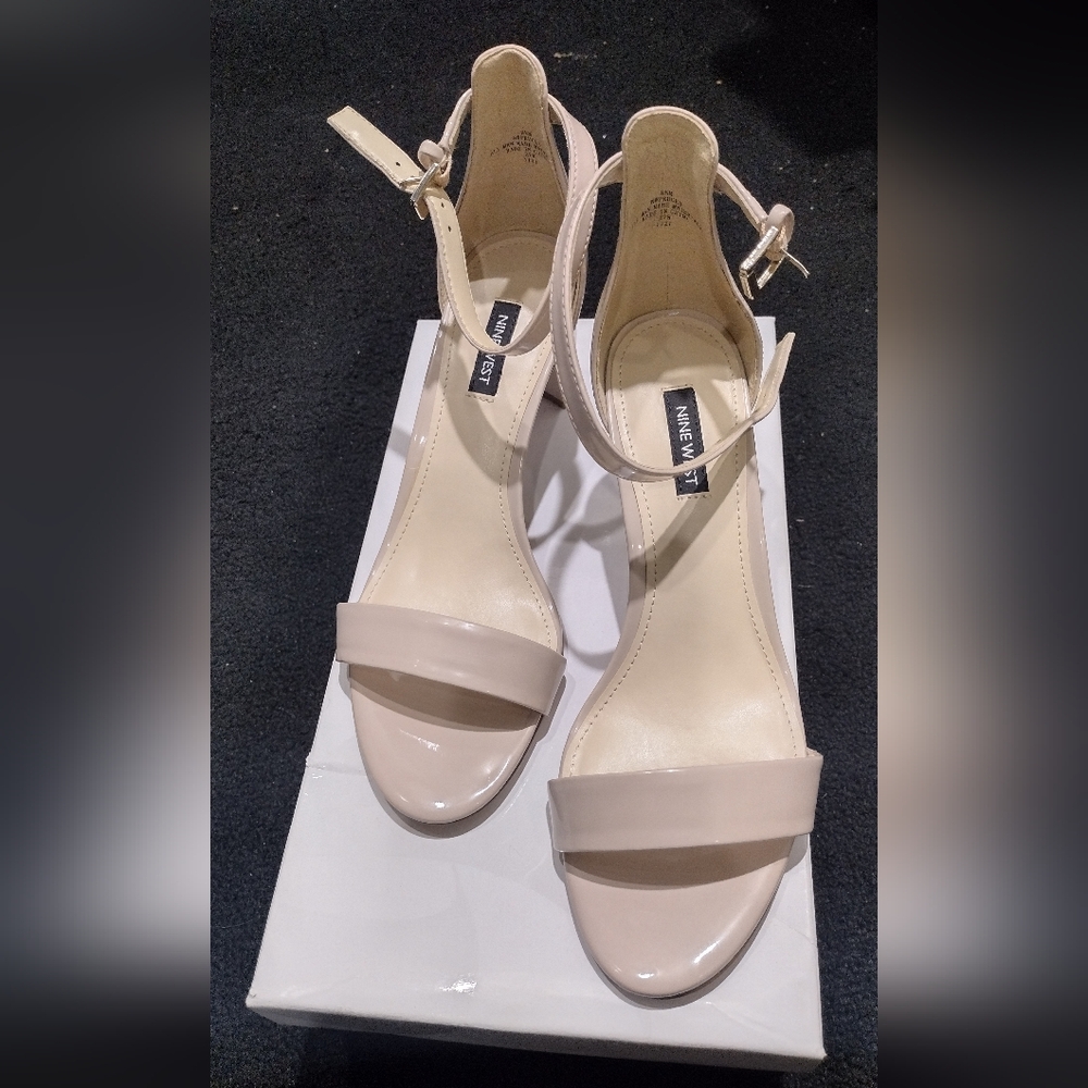 Nine West Beige Strappy Heels